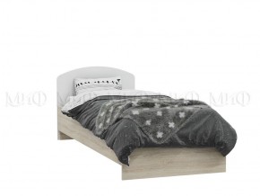 МАРТИНА Кровать 800 с настилом ЛДСП (Белый глянец/дуб сонома) в Челябинске - mebel-74.com | фото