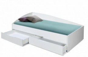Кровать одинарная "Фея - 3" асимметричная 2000х900 (белая) в Челябинске - mebel-74.com | фото