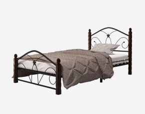 Кровать "Селена 1" Черная (900*2000) (ножки-шоколад) с коваными элементами в Челябинске - mebel-74.com | фото