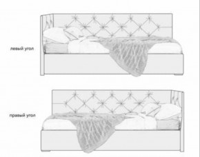Кровать угловая Хлоя интерьерная +основание/ПМ/бельевое дно (120х200) в Челябинске - mebel-74.com | фото