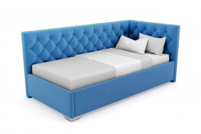 Кровать угловая Виола интерьерная +основание (90х200) 4 кат. ткани в Челябинске - mebel-74.com | фото