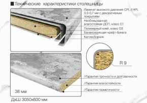 Кухонный фартук со столешницей (А-01) в едином стиле (3050 мм) в Челябинске - mebel-74.com | фото