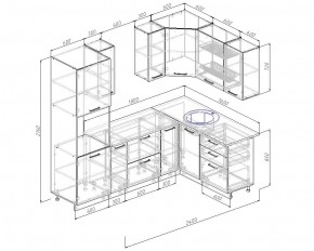 Кухонный гарнитур угловой Бланка 2400х1600 (Стол. 38мм) в Челябинске - mebel-74.com | фото