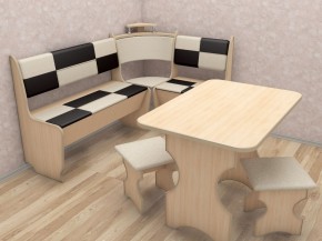 Кухонный уголок Домино Стандарт + стол + табурет 2 шт. (1000*1500) в Челябинске - mebel-74.com | фото