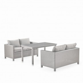 Обеденный комплект плетеной мебели с диванами T256C/S59C-W85 Latte в Челябинске - mebel-74.com | фото