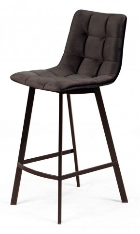 Полубарный стул CHILLI-QB SQUARE графит #14, велюр / черный каркас (H=66cm) М-City в Челябинске - mebel-74.com | фото