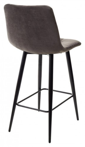 Полубарный стул CHILLI-QB графит #14, велюр / черный каркас (H=66cm) М-City в Челябинске - mebel-74.com | фото