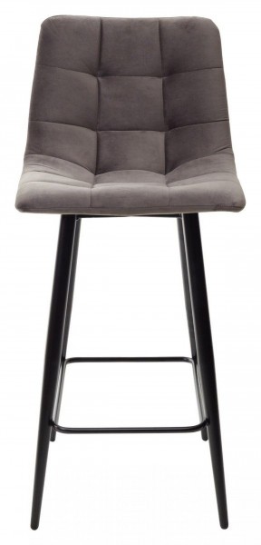 Полубарный стул CHILLI-QB графит #14, велюр / черный каркас (H=66cm) М-City в Челябинске - mebel-74.com | фото