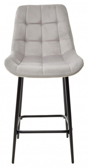 Полубарный стул ХОФМАН, цвет H-09 Светло-серый, велюр / черный каркас H=63cm М-City в Челябинске - mebel-74.com | фото