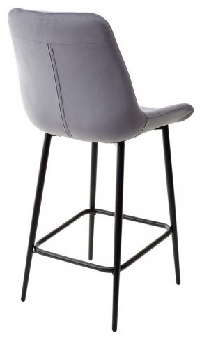 Полубарный стул ХОФМАН, цвет H-14 Серый, велюр / черный каркас H=63cm М-City в Челябинске - mebel-74.com | фото