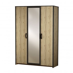 Шкаф 3-дверный с зеркалом №885 Гранж в Челябинске - mebel-74.com | фото