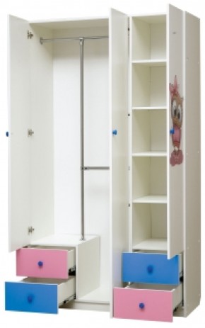 Шкаф 3-х дверный с ящиками и фотопечатью Совята 3.1 (1200) в Челябинске - mebel-74.com | фото