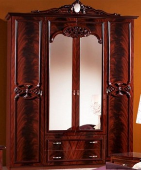 Шкаф 4-х дверный с зеркалами (03.144) Ольга (могано) в Челябинске - mebel-74.com | фото