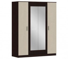 Шкаф 4х дверный с зеркалами Уют СБ-2750/1.Н (Венге/Паллада) в Челябинске - mebel-74.com | фото