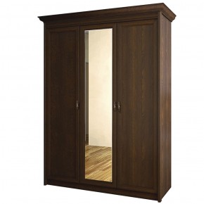 Шкаф для одежды 3-дверный с зеркалом №671 Флоренция Дуб оксфорд в Челябинске - mebel-74.com | фото