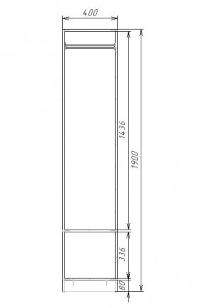 Шкаф для Одежды ЭШ1-РП-19-4 (ручка профильная) серия "Экон" в Челябинске - mebel-74.com | фото