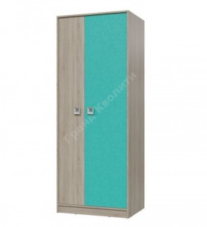 Шкаф для одежды Сити (Арт. 6-9411) Дуб Сонома/Аква в Челябинске - mebel-74.com | фото