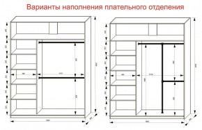 Шкаф-купе 1800 серии SOFT D1+D3+B2+PL1 (2 ящика+1штанга) профиль «Графит» в Челябинске - mebel-74.com | фото