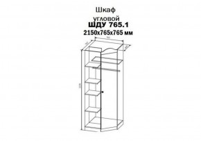 KI-KI ШДУ765.1 Шкаф угловой (белый/белое дерево) в Челябинске - mebel-74.com | фото