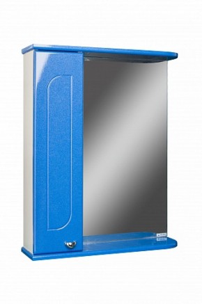 Шкаф-зеркало Радуга Синий металлик 55 левый АЙСБЕРГ (DA1129HZR) в Челябинске - mebel-74.com | фото
