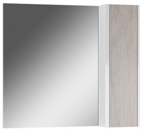 Шкаф-зеркало Uno 80 Дуб серый левый/правый Домино (DU1504HZ) в Челябинске - mebel-74.com | фото