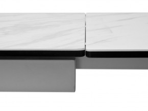 Стол BELLUNO 160 MARBLES KL-99 Белый мрамор матовый, итальянская керамика/ белый каркас, ®DISAUR в Челябинске - mebel-74.com | фото