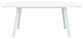 Стол ФИН 140 Белый, стекло/ Белый каркас М-City в Челябинске - mebel-74.com | фото