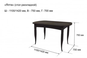 Стол раскладной Ялта (опоры массив цилиндрический) в Челябинске - mebel-74.com | фото