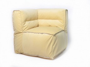 Угловое модульное бескаркасное кресло Комфорт (Желтый велюр) в Челябинске - mebel-74.com | фото