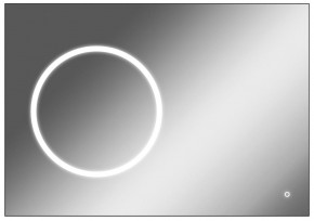 Зеркало Eclipse 100 black с подсветкой Sansa (SE1032Z) в Челябинске - mebel-74.com | фото
